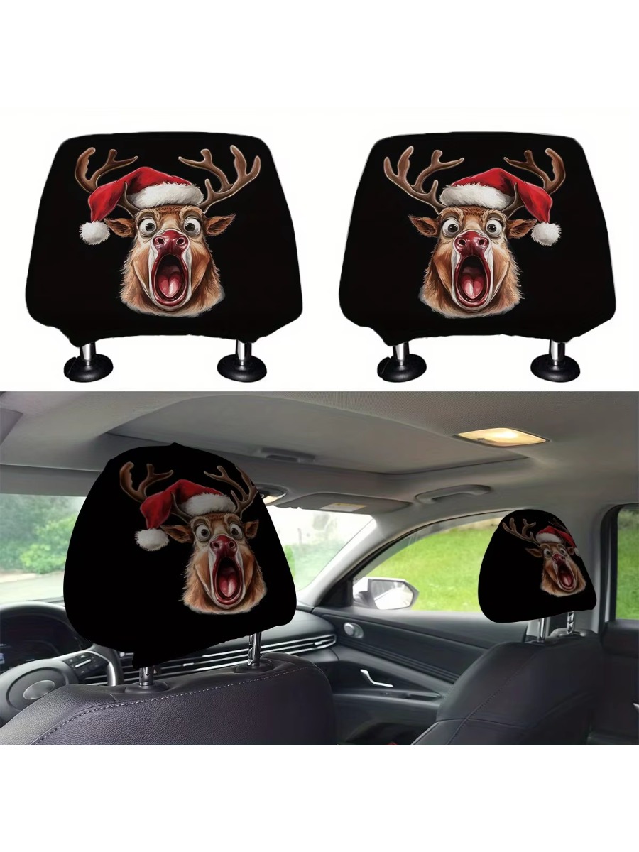 Christmas‑Themed Print Headres - Seat Cleaner Fabric ulasan dan harga